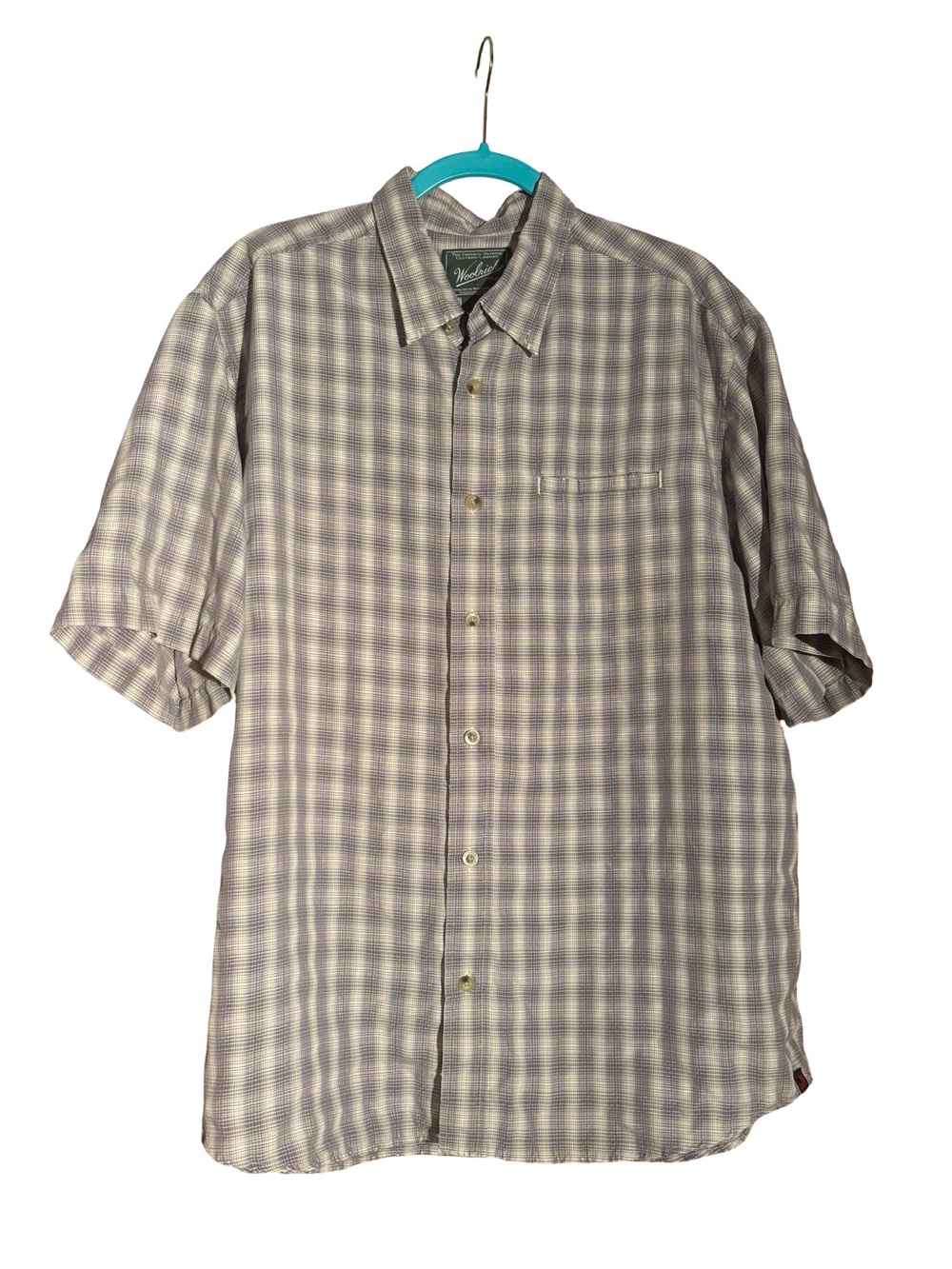 Woolrich Short Sleeve Plaid Button-Up Shirt - XL